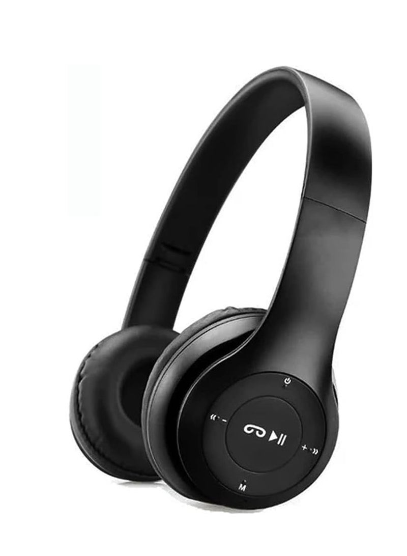 J47 Wireless Headphone with Microphone, Bluetooth V5.3, FM Radio, External Microphone, SD Card Support - Image 1