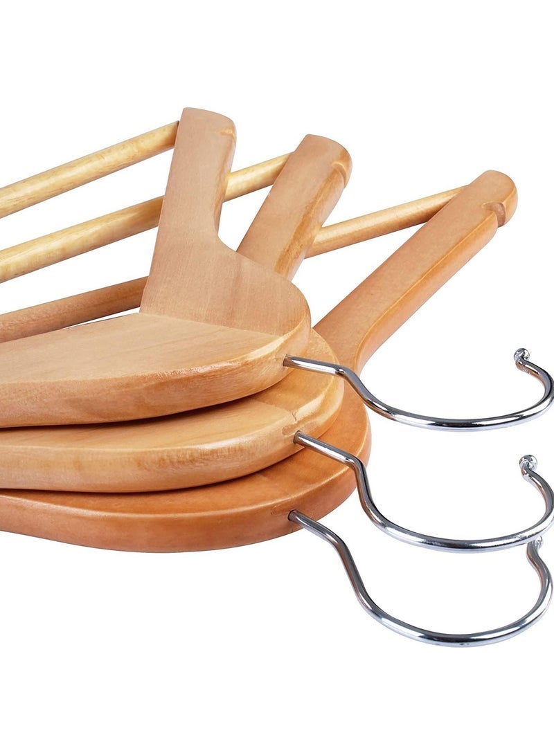 Wooden Hangers 30 Pack Natural Wood Clothes Hangers Heavy Duty Coat Hangers Non Slip for Jacket, Shirt, Pants and Suit Premium Solid Clothes Robe Hangers Dress Hangers for Closet - Image 3