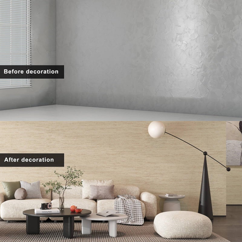 NAMAII 3D Wall Panels Peel and Stick â€“ 23.82"x110" PVC Faux Travertine Texture, Self Adhesive Waterproof Wall Covering, DIY Accent Wall, Sofa Background Backsplash & Modern Home Decor, Covers 18 sq.ft - Image 2
