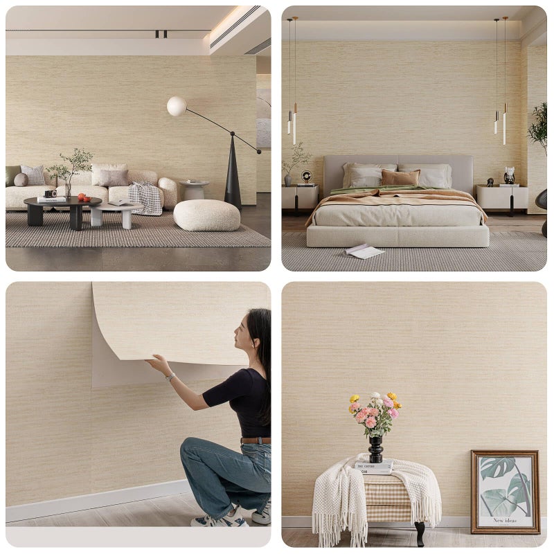 NAMAII 3D Wall Panels Peel and Stick â€“ 23.82"x110" PVC Faux Travertine Texture, Self Adhesive Waterproof Wall Covering, DIY Accent Wall, Sofa Background Backsplash & Modern Home Decor, Covers 18 sq.ft - Image 3