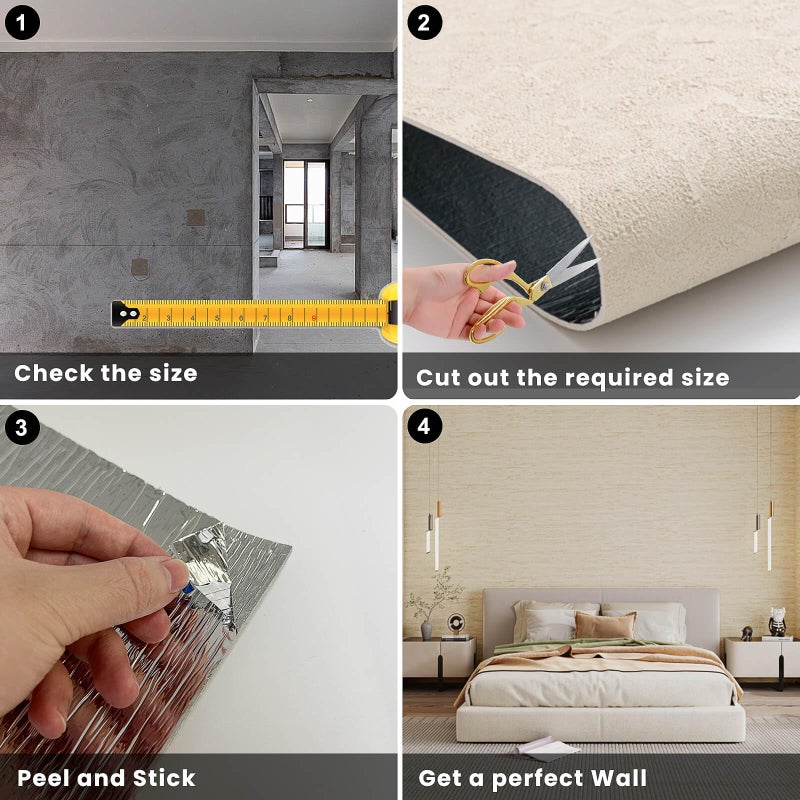 NAMAII 3D Wall Panels Peel and Stick â€“ 23.82"x110" PVC Faux Travertine Texture, Self Adhesive Waterproof Wall Covering, DIY Accent Wall, Sofa Background Backsplash & Modern Home Decor, Covers 18 sq.ft - Image 4