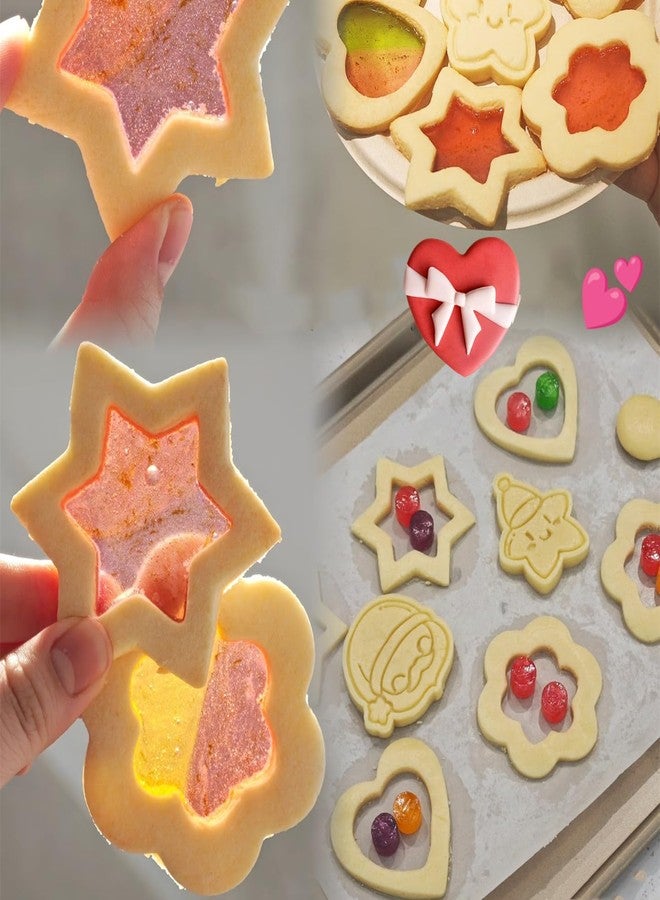 Q-BAKER 18 Pieces Metal Cookie Cutters, Stainless Steel Molds Flower Square Heart Round Star Shapes for Home Holiday Mother's Day - Image 5