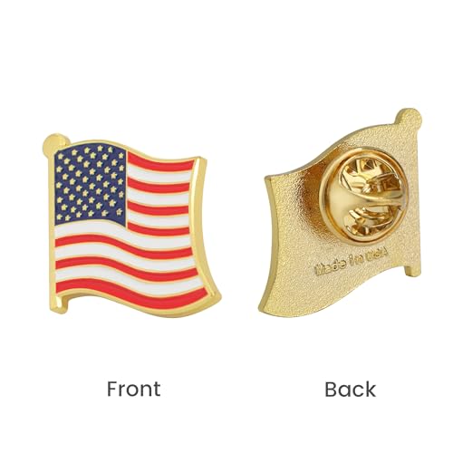 TONOS American Flag Pins – Exquisite American Patriotic Enamel Pin & USA Flags Pin for Suit, Hat. US Flag Badge for Veterans, Military, Memorial Day, 4th of July, Independence Day, Patriotic Gift - Image 3