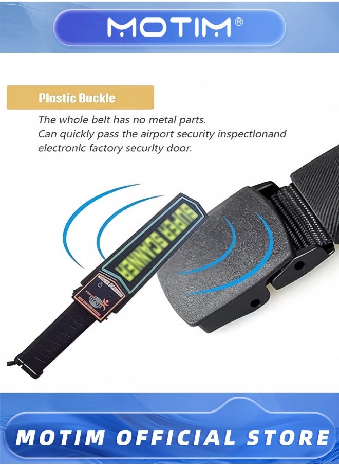 Motim Men's Belt Nylon Belts for Men with Automatic Click Buckle Can Pruning Enclosed 120cm  - Image 2