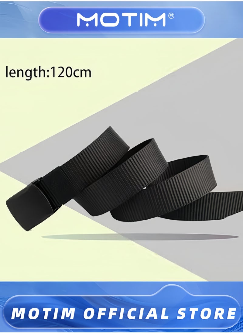 Motim Men's Belt Nylon Belts for Men with Automatic Click Buckle Can Pruning Enclosed 120cm  - Image 5