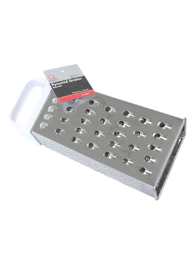 Chef Craft Stainless Steel Pyramid Grater Silver and White 20.6 x 6.4 x 9 cm 21387  - Image 3