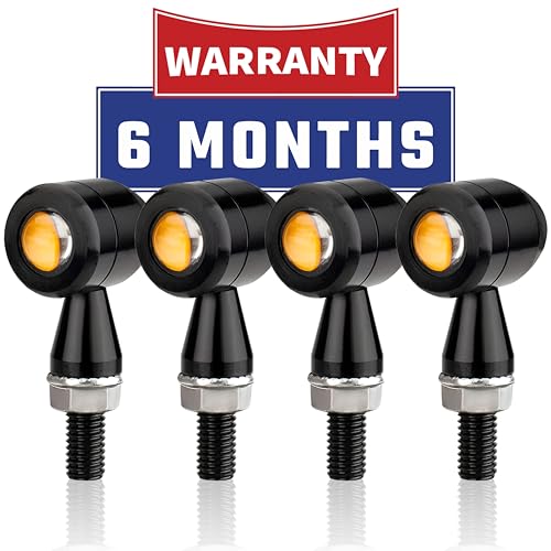 MIKANIX Bullet Shape Front/Rear Turn Signal LED Indicator Fog Light | Spot Light Universal For All Bikes (Pack of 4) - Image 1