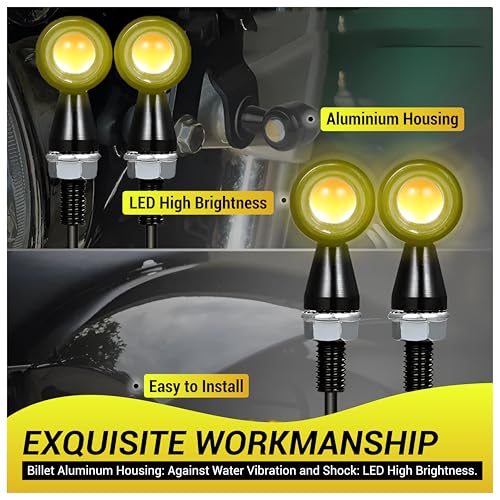 MIKANIX Bullet Shape Front/Rear Turn Signal LED Indicator Fog Light | Spot Light Universal For All Bikes (Pack of 4) - Image 2