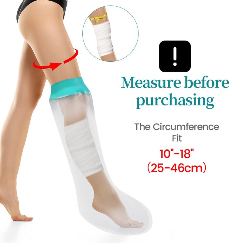 CIVJET Cast Covers for Shower Leg, Waterproof Cast Cover for Showering/Swimming, Cast Protector for Shower Leg Adult, Water Proof Shower Boots for Foot after Surgery, Knee, Ankle, Boot (Diameter-7.9") - Image 4