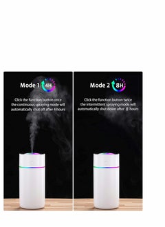 KASTWAVE معطر هواء السيارة مرطب هواء السيارة ضباب بارد محمول ميني USB مرطب للنباتات السيارة الأطفال غرفة النوم مع إيقاف التشغيل التلقائي أفضل مرطب شخصي 320 مل أبيض  - Image 4
