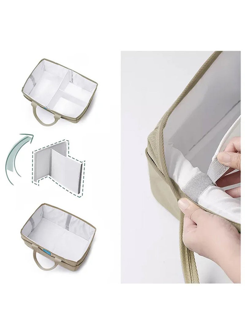 STAR BABiES Diaper Caddy Organizer Big With Disposable Changing Mat Pack Of 50 - Black - Image 4