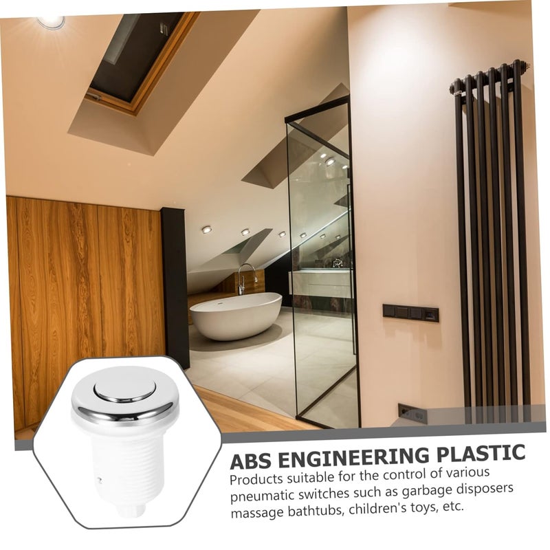 مفتاح ضغط الفولاذ المقاوم للصدأ 304 زر تفريغ الهواء بمقبض سبا مع زنبرك وحشية سيليكون مانعة للتسرب - Image 3