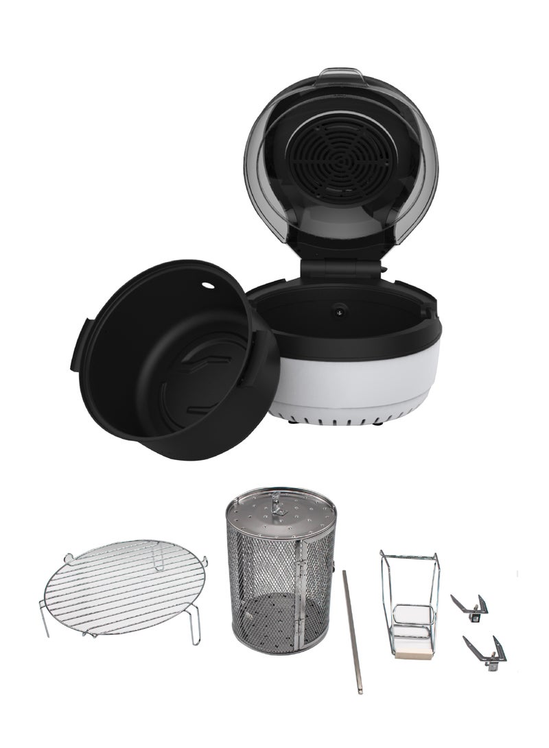 فليكسي مقلاة هوائيةمقلاة هوائية رقمية 10 لتر 1300 وات مع نافذة عرض من الفولاذ المقاوم للصدأ ثلاثية الطبخ غير لاصقة صحية  - Image 4