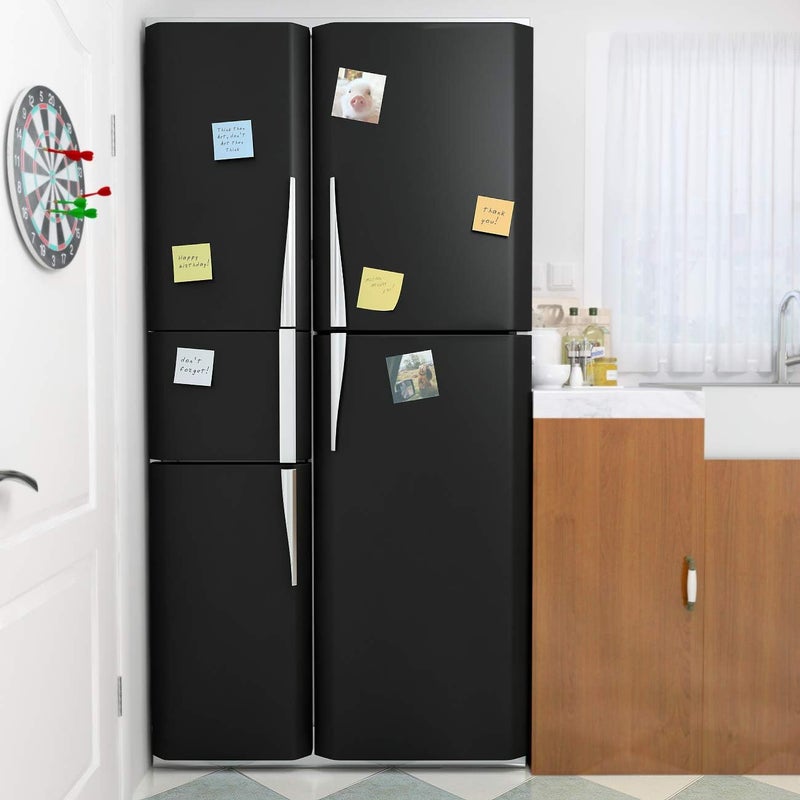 Decotalk Black Contact Paper for Cabinets Black Peel and Stick Wallpaper Matte Solid Color Cabinet Vinyl Wrap for Bedroom Decorative 17.7"x120" Contact Paper for Wall Removable Wallpaper Self-Adhesive - Image 2