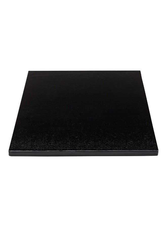 Restaurantware Pastry Tek 8 Inch Cake Board, 1 Durable Cake Drum - Square, Covered Edges, Black Paper Cake Base, Disposable, For Birthdays, Weddings, Or Parties - Image 1