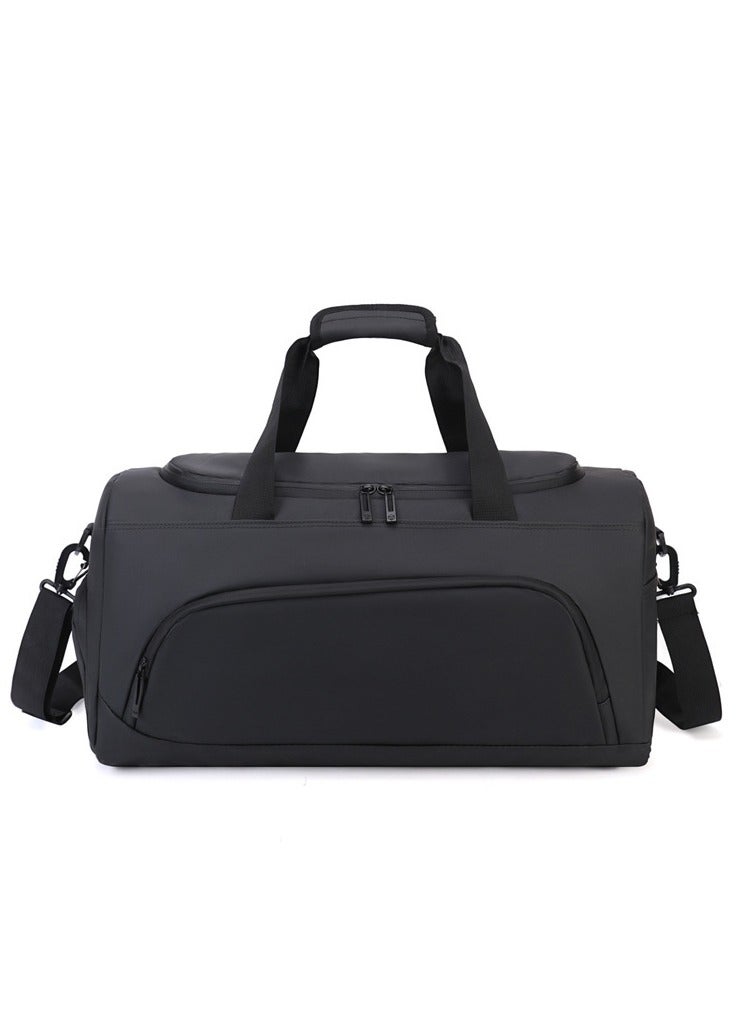 Men Travel Duffel Bag Oxford Sport Duffel Bag Large Gym Tote Bag Lightweight Weekend Shoulder Bag for Women Overnight Bag with Shoes Compartment and Wet Pocket Carry On Luggage Black  - Image 1