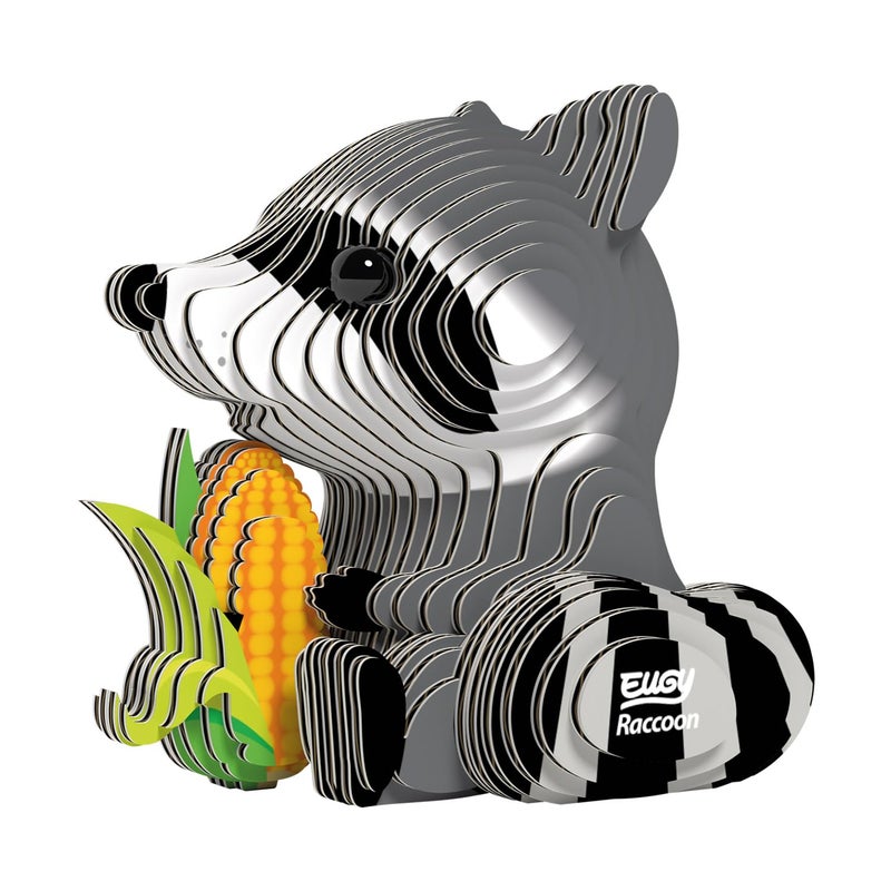 Eugy Raccoon 3D Puzzle 46 Piece EcoFriendly Educational Toy Puzzle for Boys Girls Kids Ages 6 - Image 3