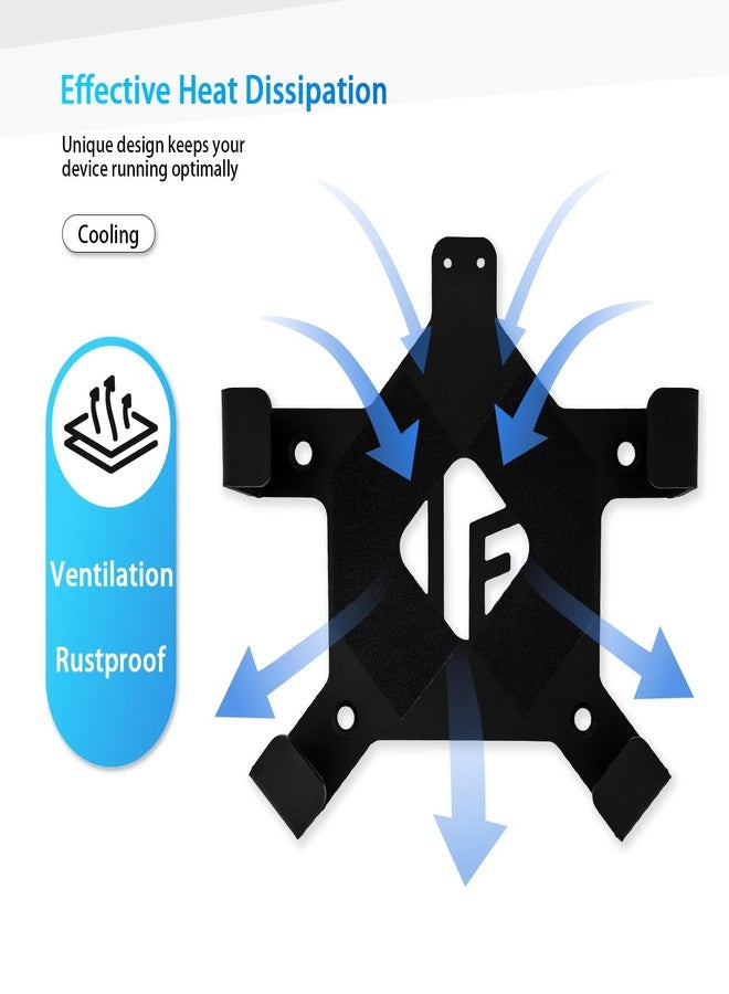 IFCASE Metal Mount Compatible with Roku Ultra for Wall/Back of TV/TV Vent (Black) - Image 5