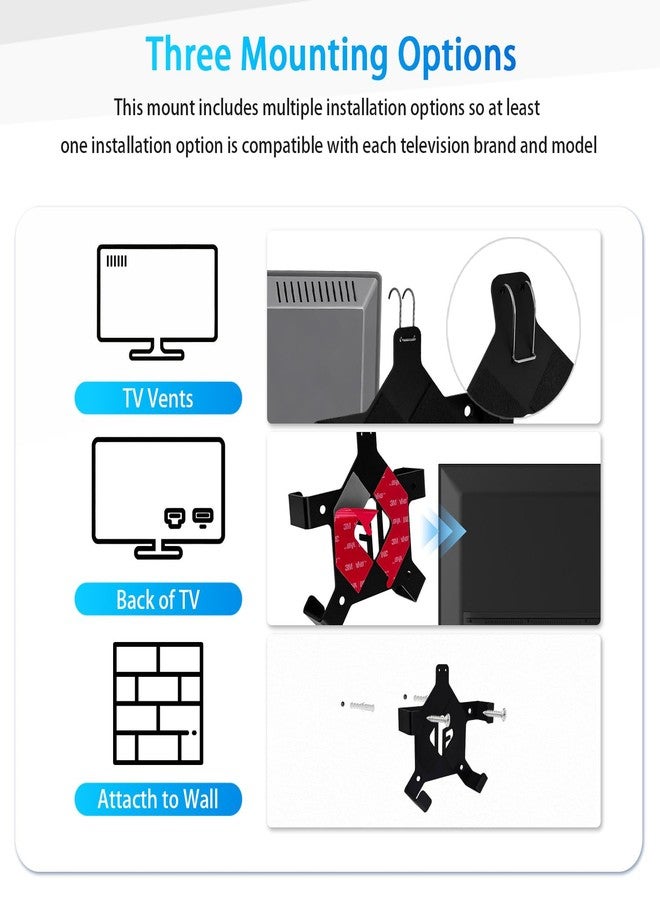 IFCASE Metal Mount Compatible with Roku Ultra for Wall/Back of TV/TV Vent (Black) - Image 2
