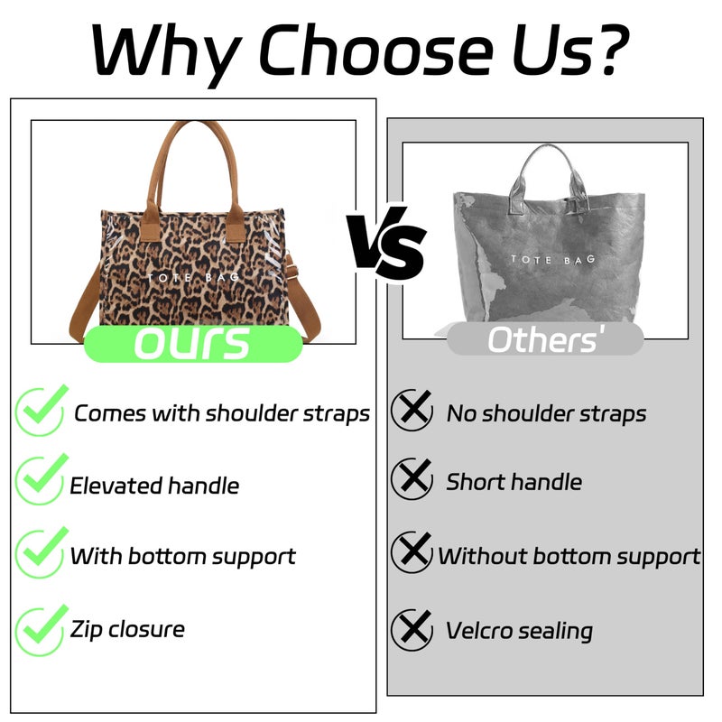 GISMTR PVC Tote Bag for Women Letters Print Hobo Handbags Kraft Paper Shoulder Bag with Strap for Work Travel - Image 5