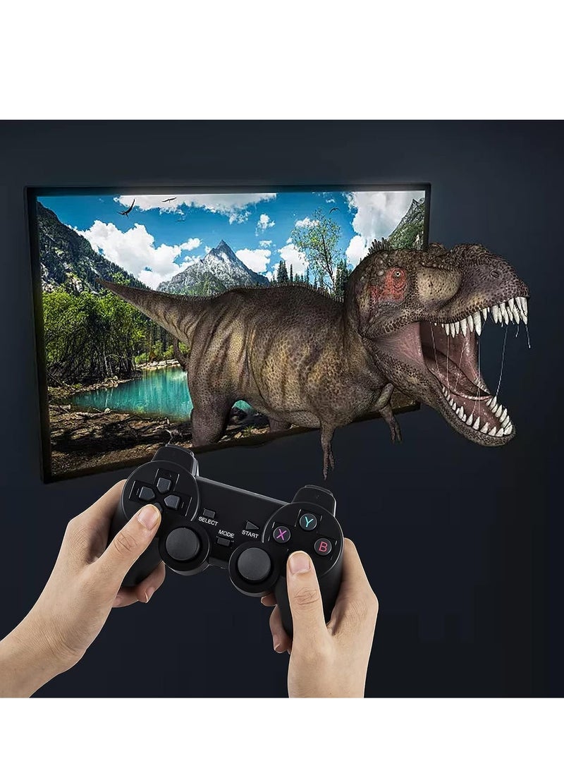 HD 4K M8 Game Stick Wireless Video Game Console 64GB Built-In 10000 Retro TV Game with Dual 2.4G Wireless Controller for GBA/PS1