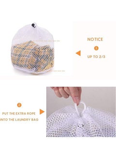 Bukela BUKELA 4PCS Mesh Laundry Bags Laundry Net Bag Drawstring Reusable Durable Washing Net Bag for Clothes Underwear Delicates Socks Baby Clothes Bra Shoes Knitted Garments  - Image 3