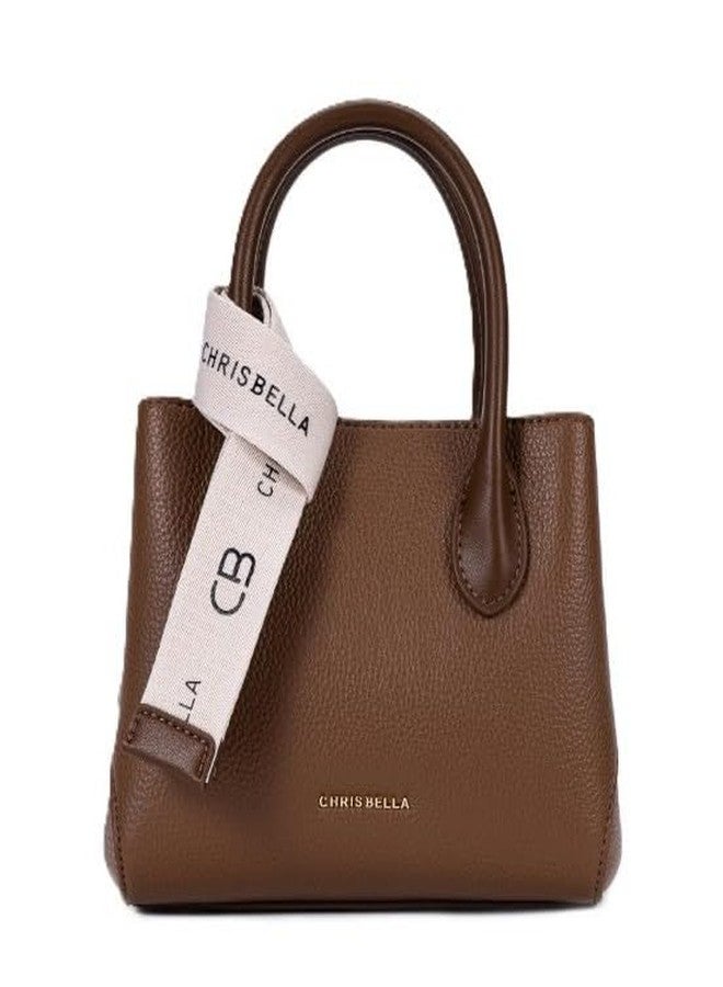 CHRISBELLA Stylish Handbag for Women & Girls - Faux Leather Fashionable Shoulder Sling - Ladies Crossbody Bags and Adjustable Strap (Coffee) - Image 1