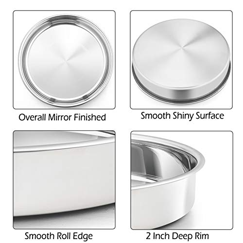 P&P CHEF 9½-inch Round Cake Pan, P&P CHEF Stainless Steel Bakeware Cake Pan, Easy Releasing & Cleaning, Oven & Dishwasher Safe, Round/Sliver - Image 4