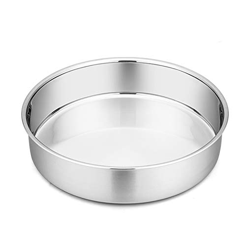 P&P CHEF 9½-inch Round Cake Pan, P&P CHEF Stainless Steel Bakeware Cake Pan, Easy Releasing & Cleaning, Oven & Dishwasher Safe, Round/Sliver - Image 1