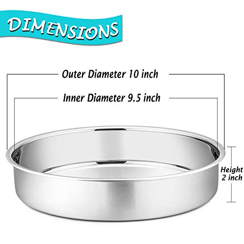 P&P CHEF 9½-inch Round Cake Pan, P&P CHEF Stainless Steel Bakeware Cake Pan, Easy Releasing & Cleaning, Oven & Dishwasher Safe, Round/Sliver - Image 3