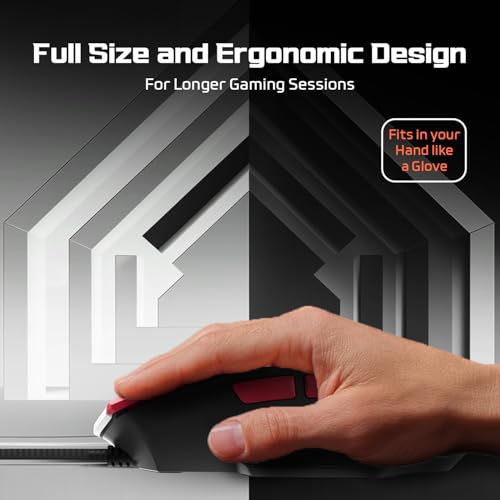 EvoFox Blaze 2 Wired Gaming Mouse | High Performance 1000Hz Polling Rate, Upto 12,800 DPI, RGB Lighting, 8 Programmable Buttons, Software Support with On-Board Memory, Durable Huano Switches - Image 5
