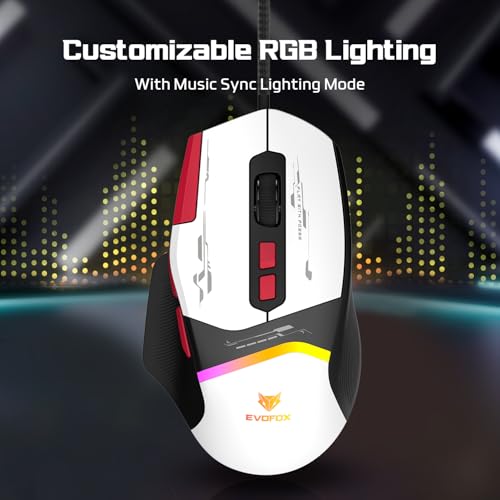 EvoFox Blaze 2 Wired Gaming Mouse | High Performance 1000Hz Polling Rate, Upto 12,800 DPI, RGB Lighting, 8 Programmable Buttons, Software Support with On-Board Memory, Durable Huano Switches - Image 3