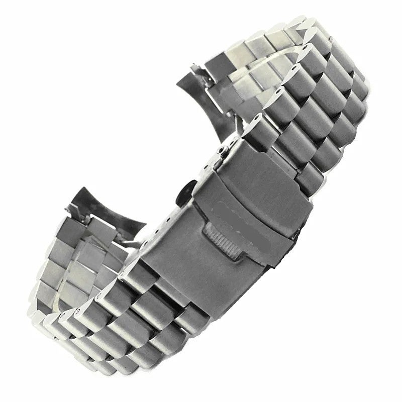 Bluejw High Quality 20mm 22mm Stainless Steel Watch Strap – Replace the Watch Strap with Solid Metal 5-Link Bracelet for Men, Durable Replacement Band - Image 1