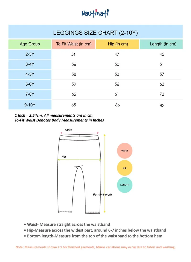 Nautinati  Nautinati Girls' 100% Cotton Pack of 2 Regular Fit  Solid Essentials Leggings for Women | Best Price UAE