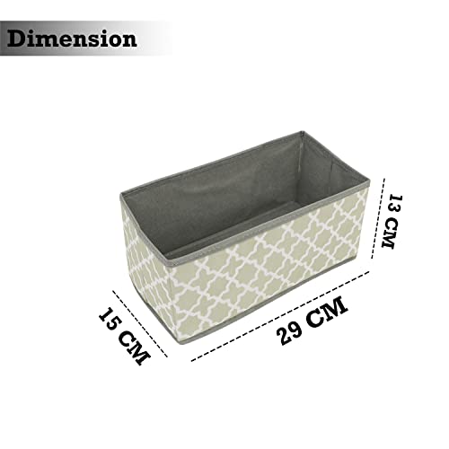 HOKIPO Non-Woven Fabric Wardrobe Organizer Foldable Cloth Storage Bin Baskets for Cupboard Closet, Pack of 2 (AR-3916), Rectangular, Grey - Image 4