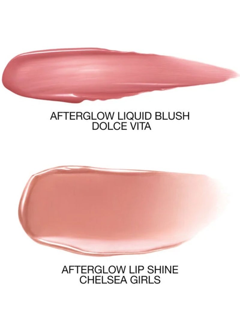 NARS Cosmetics - Mini Afterglow Liquid Blush & Lip Shine Duo- Dolce Vita/Chelsea Girls - Image 1