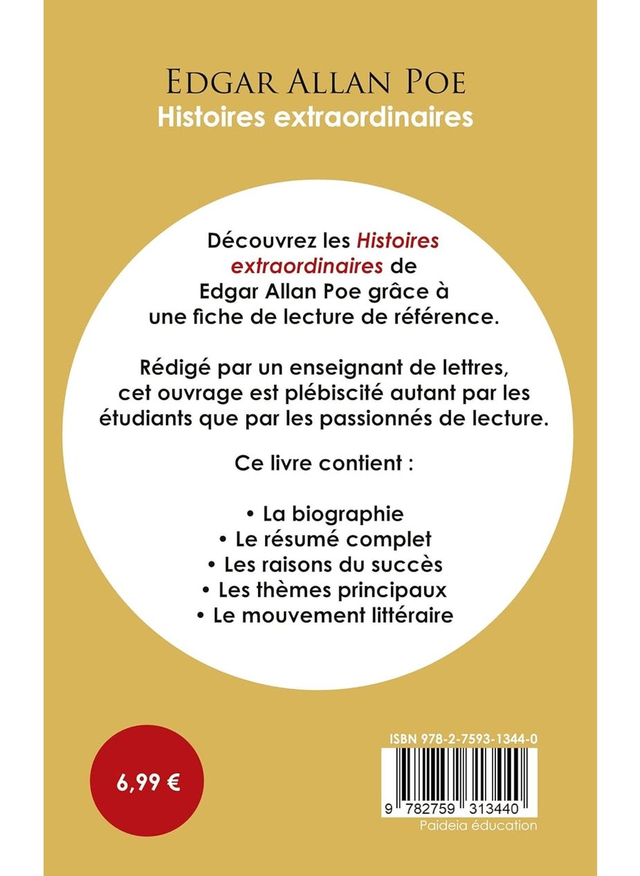 Fiche de lecture Histoires extraordinaires (Étude intégrale)  - Image 2