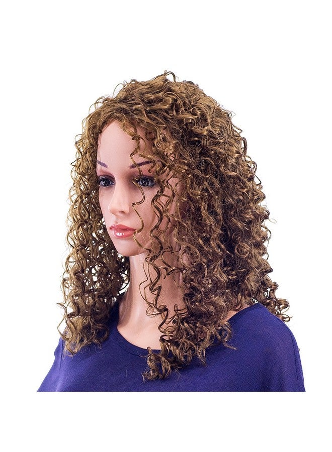 SWACC 20-Inch Long Big Bouffant Curly Wigs for Women Synthetic Heat Resistant Fiber Hair Pieces with Wig Cap (Light Dirty Brown-12#) - Image 1