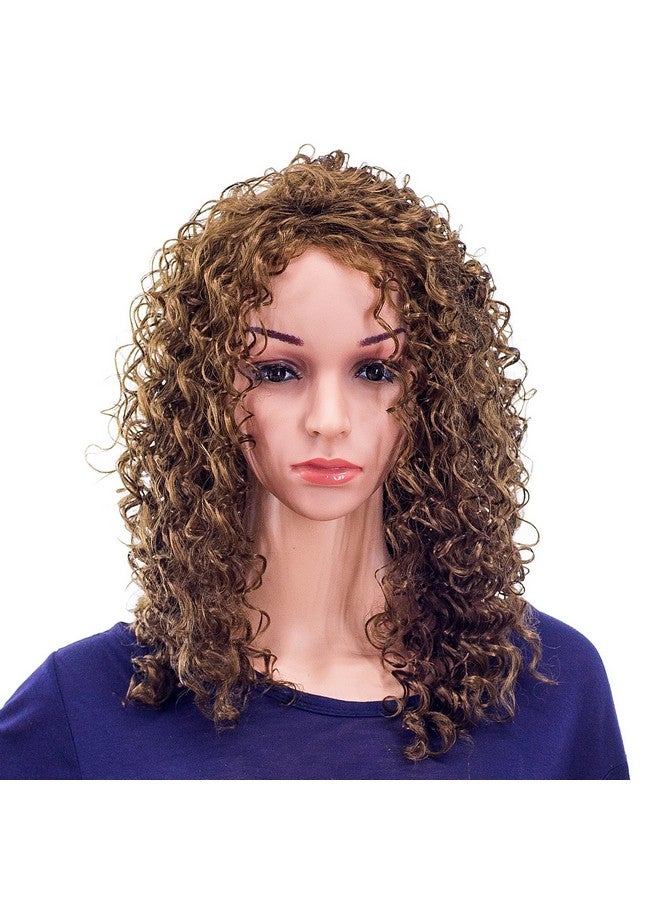 SWACC 20-Inch Long Big Bouffant Curly Wigs for Women Synthetic Heat Resistant Fiber Hair Pieces with Wig Cap (Light Dirty Brown-12#) - Image 3