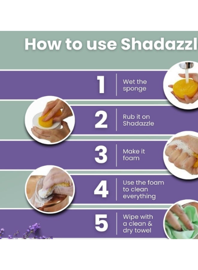 Shadazzle Natural Multi-Purpose Cleaner & Polish - Lemon - 300g (Eco-Friendly & Chemical Free) - Image 5