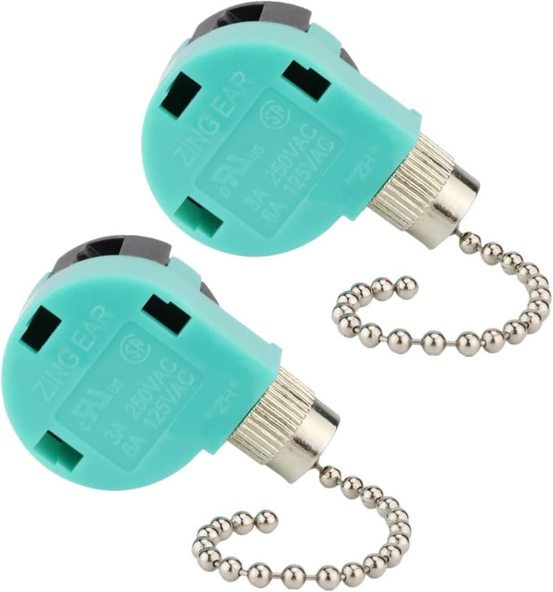 DAYONE Ceiling Fan Switch 3 Speed 4 Wire Zing Ear ZE 268S6 Pull Chain Switch Control Replacement 3 Speed Control Switch Ceiling Fans, Wall Lamps, Cabinet Light - Image 1