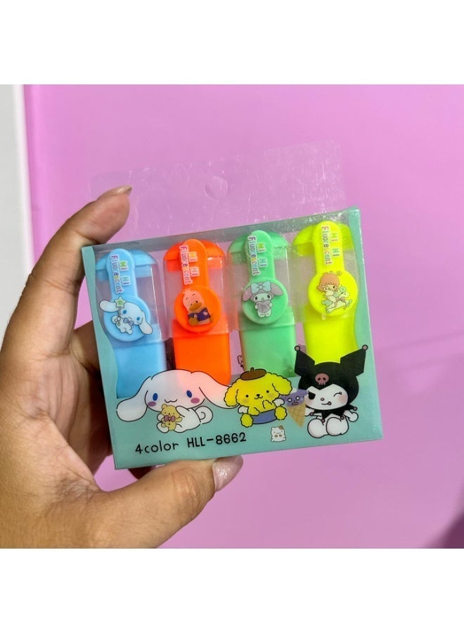 مجموعة أقلام تحديد فوسفورية بألوان متنوعة - Image 3