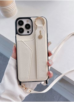 Suteni Back Cover Wristband Card Slots Leather Phone Case for iPhone  - Image 1
