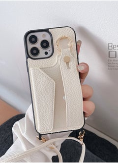 Suteni Back Cover Wristband Card Slots Leather Phone Case for iPhone  - Image 2
