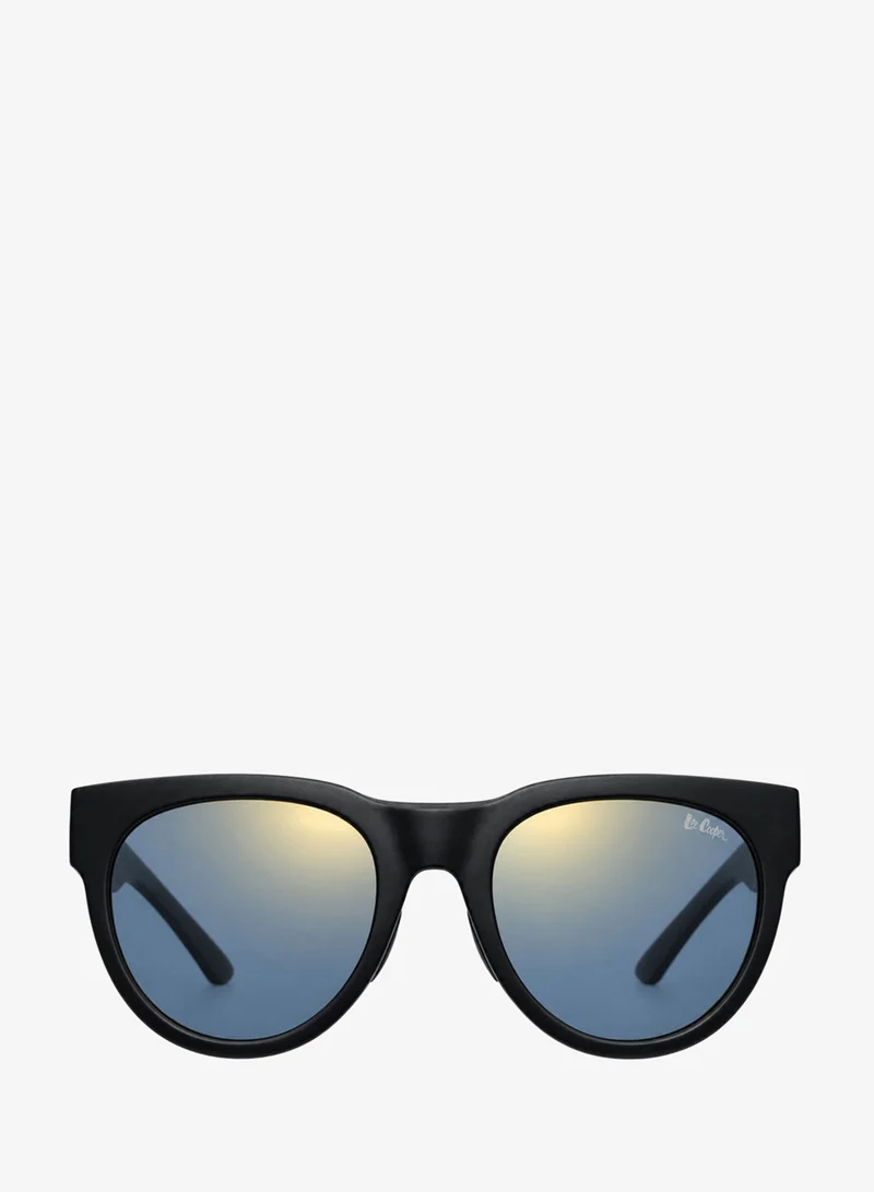 Lee Cooper Polarized Sunglasses Black Frame Red Mirrored Mirror Lens 54mm  - LCM10739C4