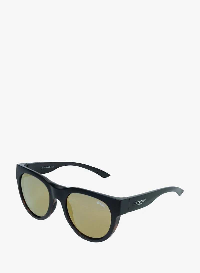 Lee Cooper Polarized Sunglasses Black Frame Red Mirrored Mirror Lens 54mm  - LCM10739C4