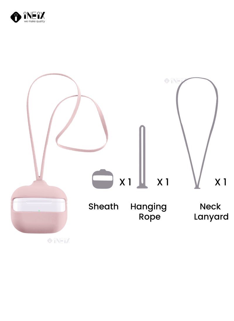 INEIX - 3-Piece Soft Silicone Case Cover For Apple AirPods 3 (3rd Generation) 2021 Pink Sand - Image 1