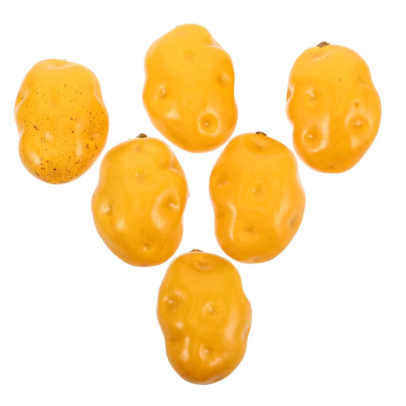 6Pcs Realistic Artificial Potatoes Foam Vegetable Props For Home Decor Photography Display - Image 2