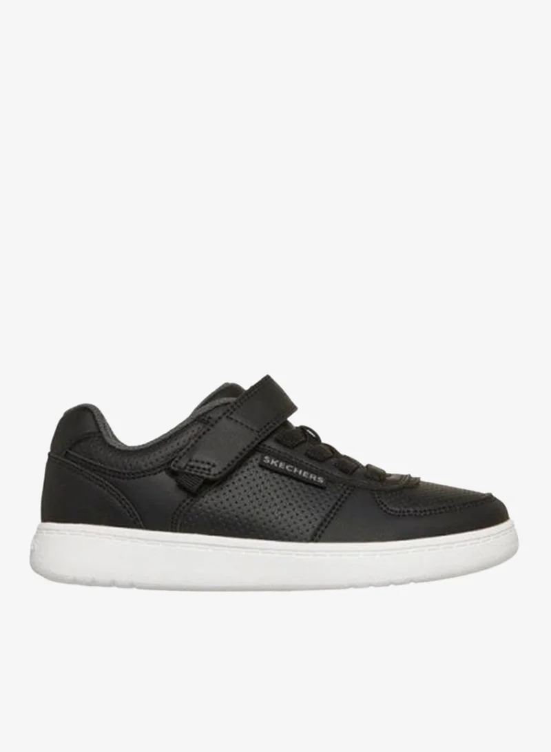 سكيتشرز Kids Quick Street Lite Hook & Loop Sneakers- 418032L-Bkw-Cp