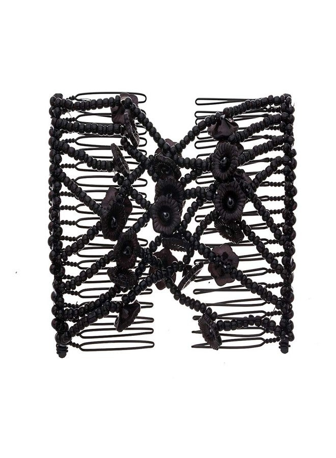 Ruihfas 3Pcs Easy Combs Women Girls DIY Hair Styling Accessories Magic Double Slide Stretchy Flower Combs Hair Clip Hairpins - Image 4